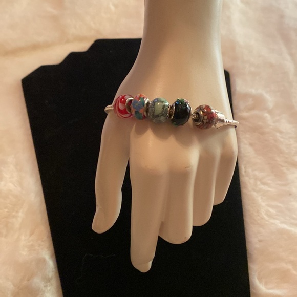 Sterling Silver Beaded Bracelet Set - Picture 2 of 9